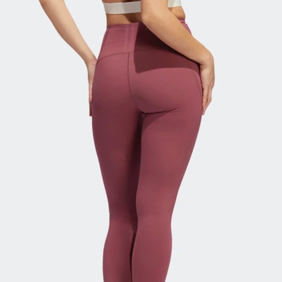 Adidas Yoga 7/8 Leggings Tights High Waisted Exercise Aeroready Moisture Wicking - Picture 2 of 10